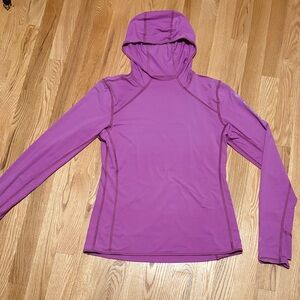 Stio Hylas Long sleeve Vibrant Pink Hoodie UPF 50 sun shirt